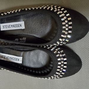 Steve Madden black flat girls dress shoes
